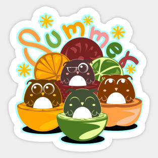 Fruti Owls Sticker